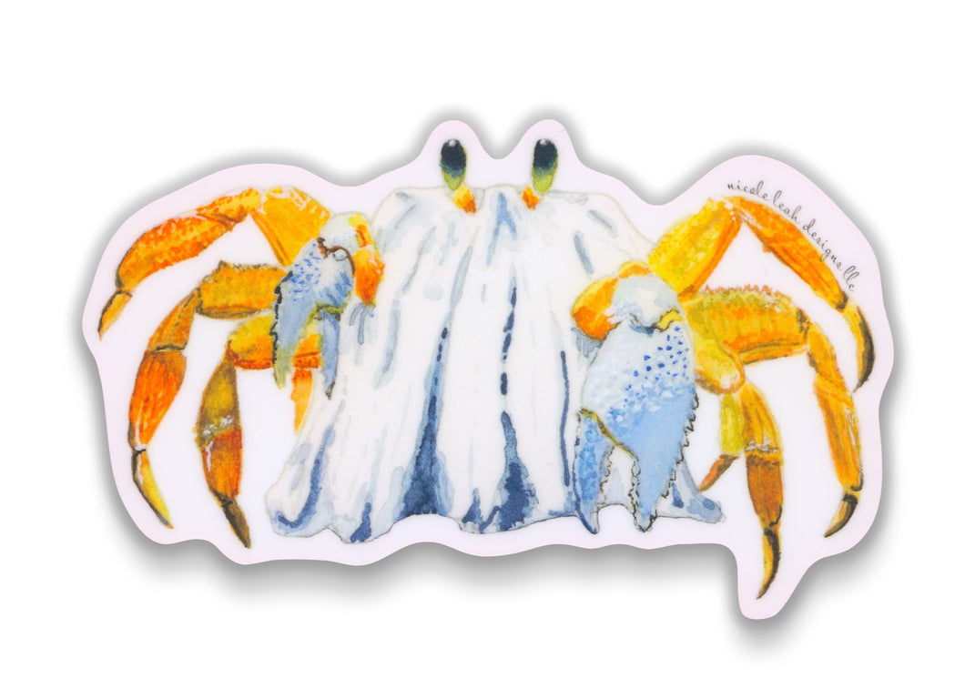 Ghost Crab Halloween Sticker